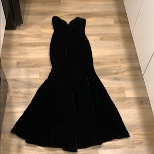 Vintage black velvet mermaid dress